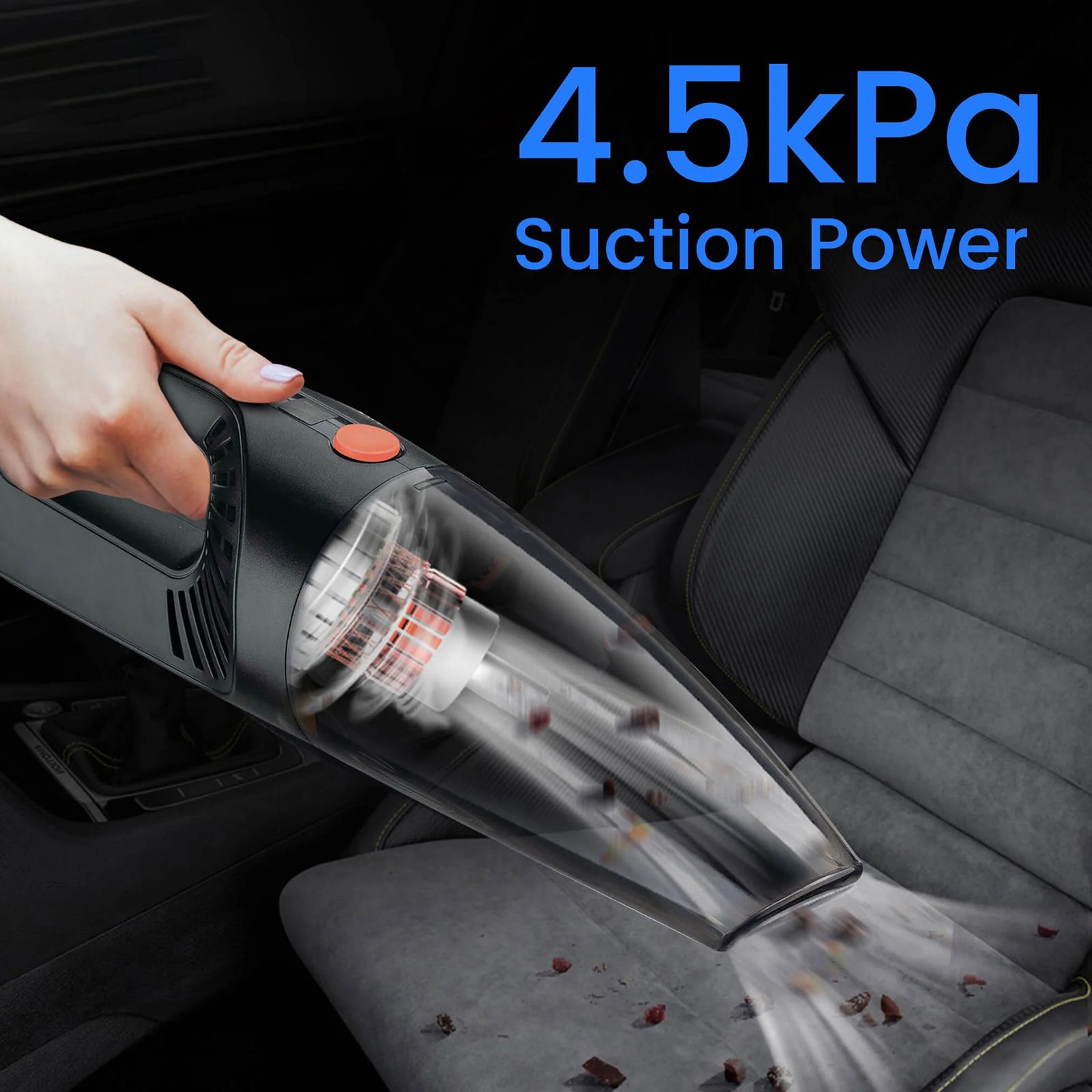 AGARO CV1079 106W Car Vacuum Cleaner with Powerful Suction (Copper Winded Motor, Black)_5