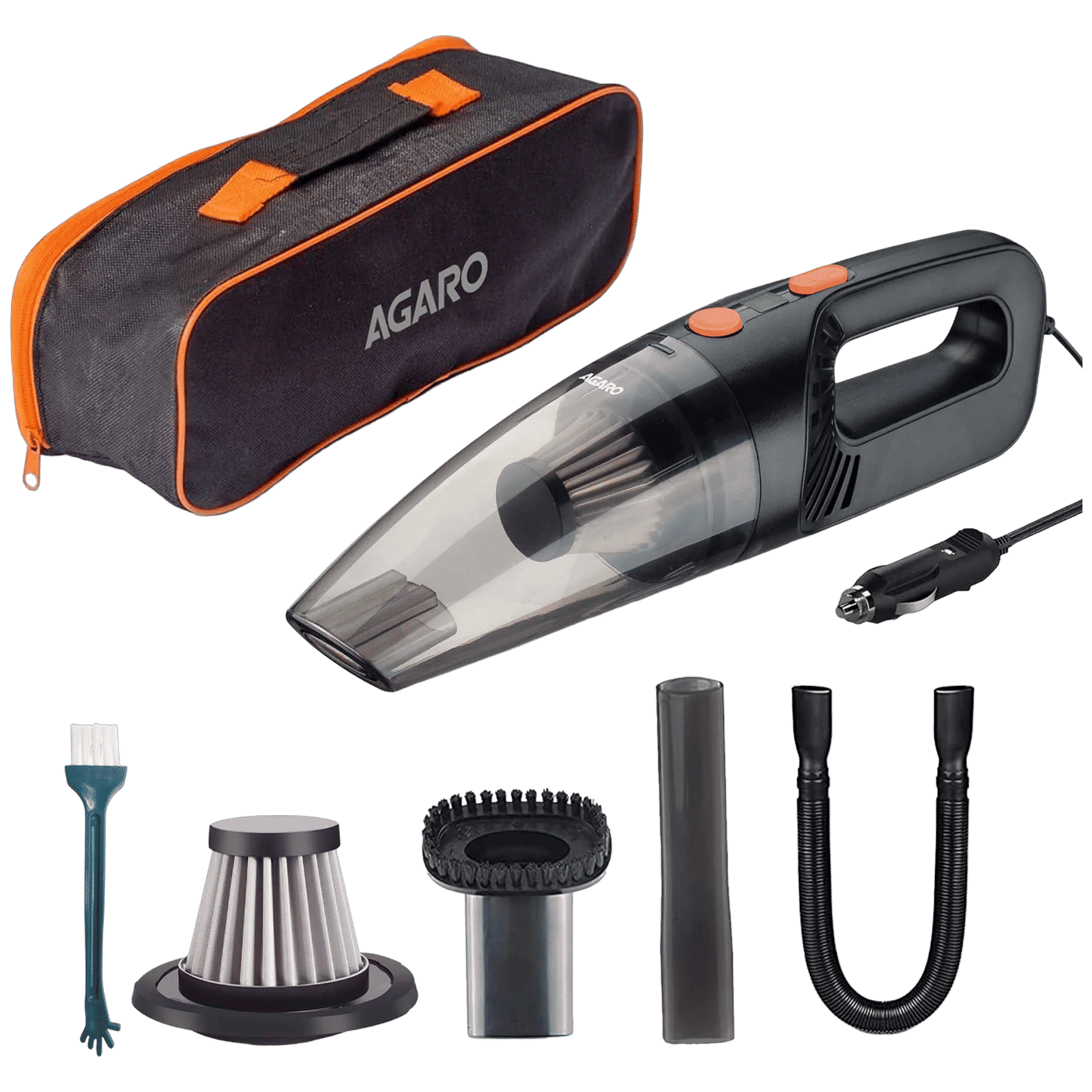 AGARO CV1079 106W Car Vacuum Cleaner with Powerful Suction (Copper Winded Motor, Black)_1