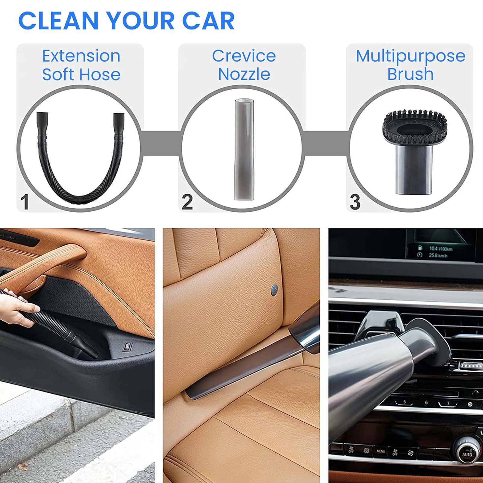 AGARO HVC1081 100W Cordless Car Vacuum Cleaner with Powerful Suction (2800 mAh Battery, Black)_2