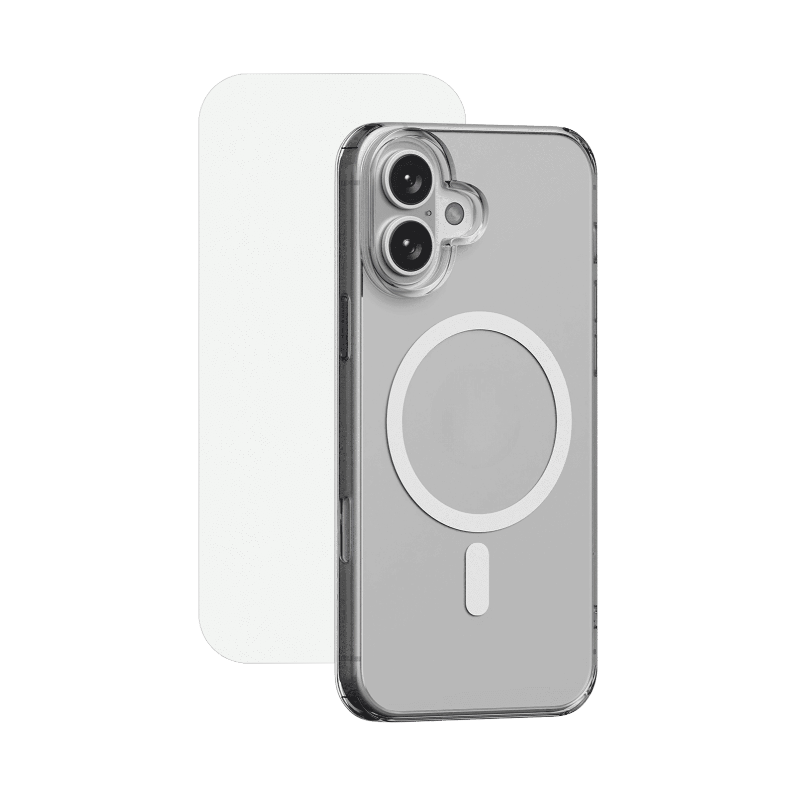 HYPHEN DURO Tempered Glass & TPU Back Cover Combo for Apple iPhone 16 (Shock Absorbent, Clear)_1