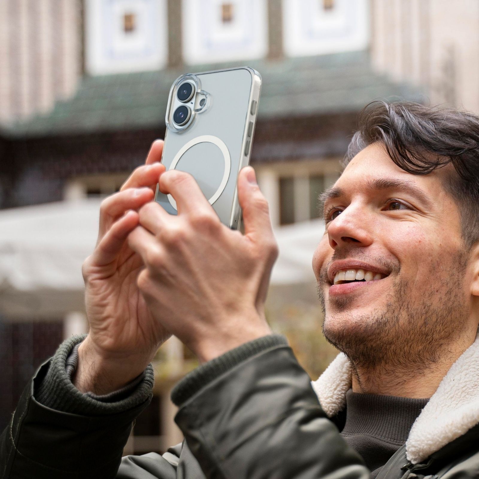 HYPHEN DURO Tempered Glass & TPU Back Cover Combo for Apple iPhone 16 (Shock Absorbent, Clear)_13