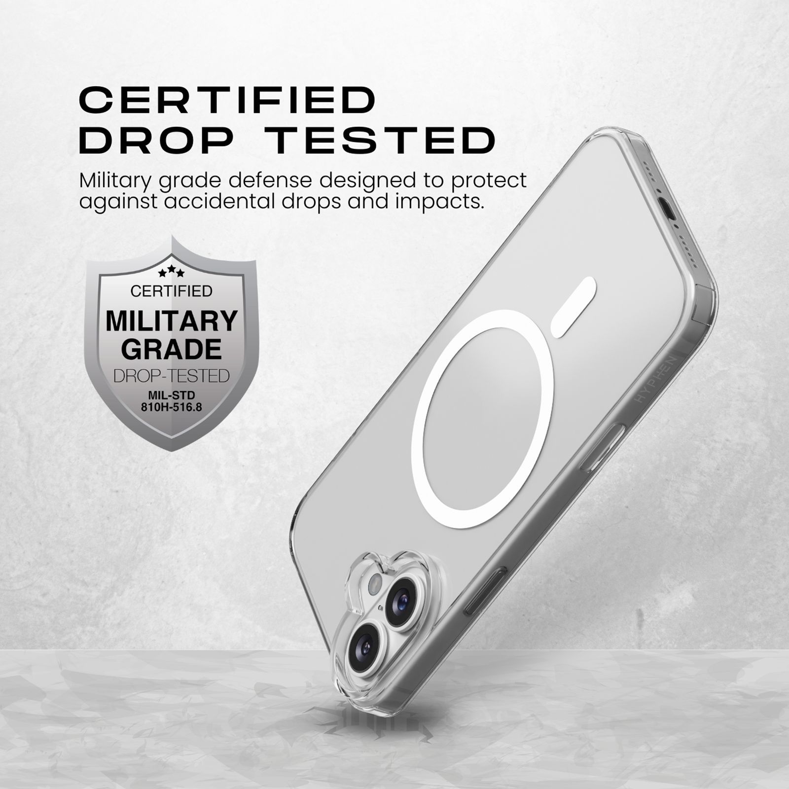 HYPHEN DURO Tempered Glass & TPU Back Cover Combo for Apple iPhone 16 (Shock Absorbent, Clear)_7