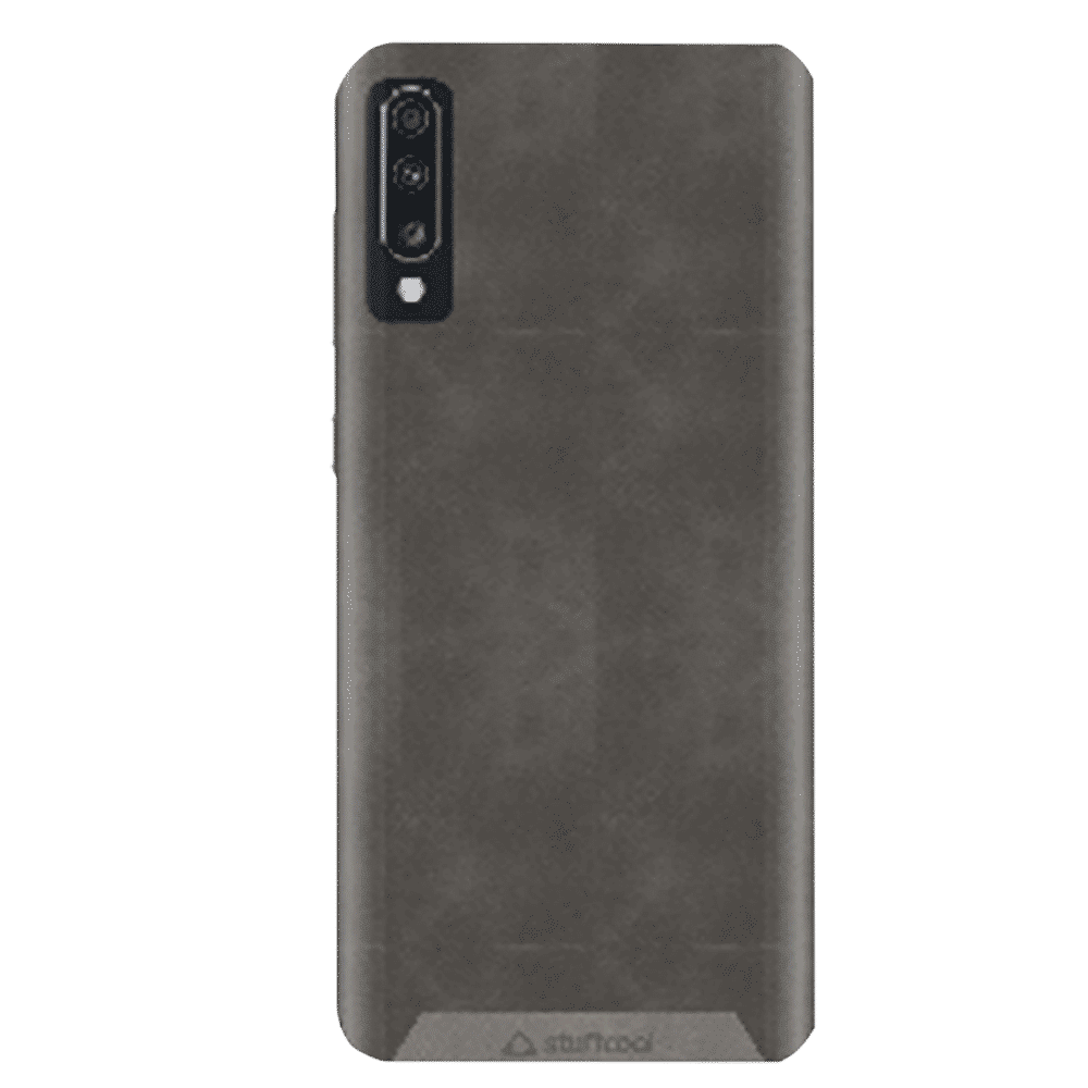 stuffcool Rego PU Leather Back Cover for Samsung Galaxy A70 (Camera Protection, Black)_1
