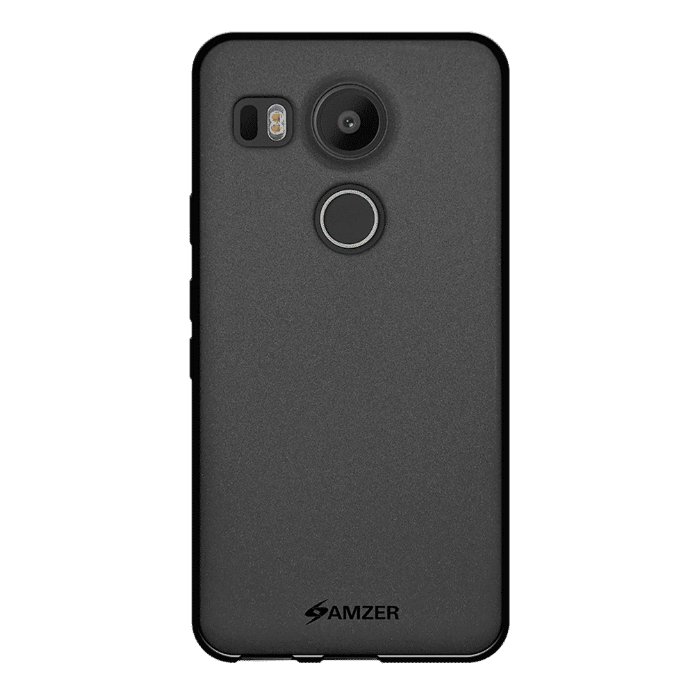 AMZER AMZ98037 Soft TPU Back Cover for LG Nexus 5X (Wear And Tear Protection, Black)_1