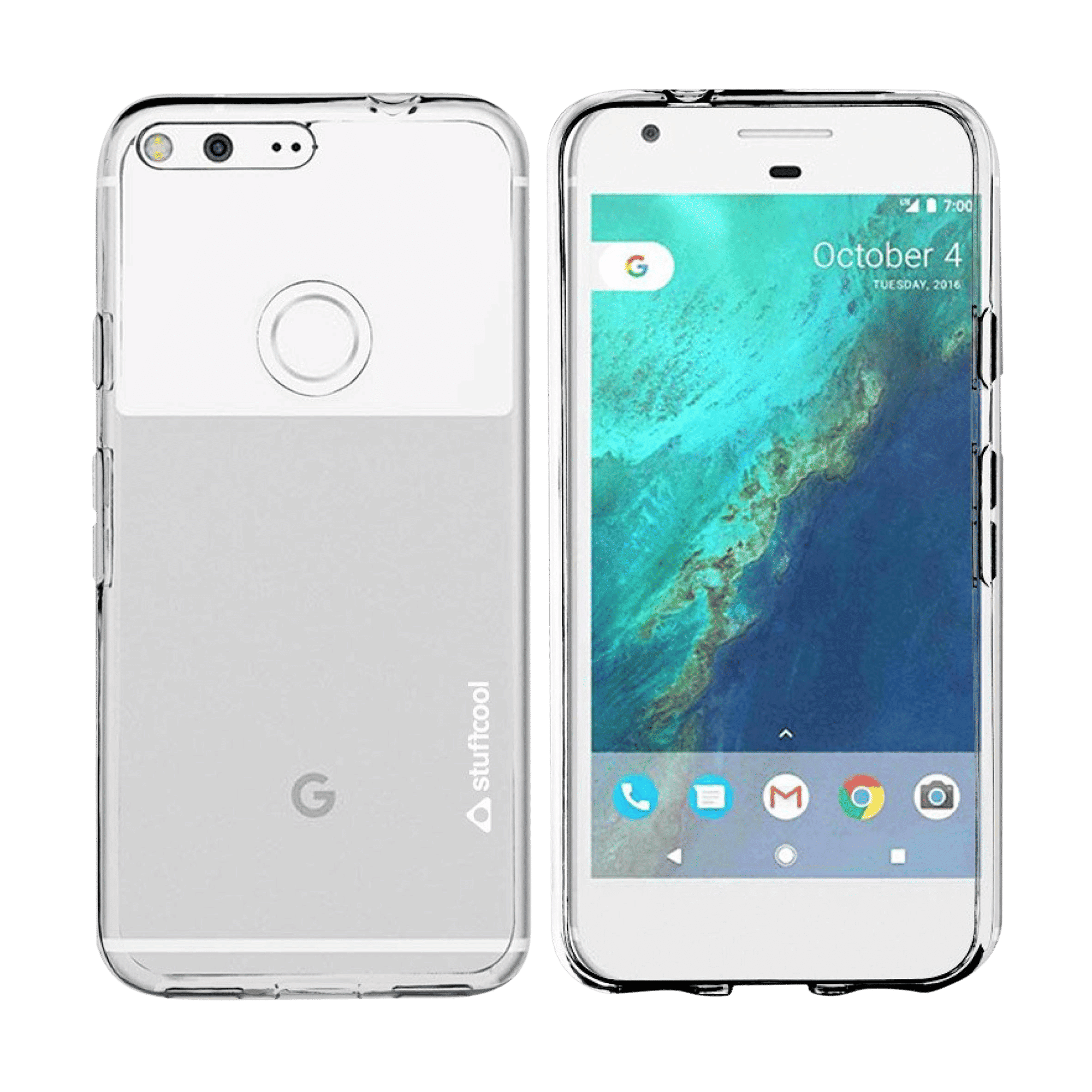 Stuffcool Pure Soft TPU & Rubber Back Cover for Google Pixel (Enhanced Grip, Clear)_1