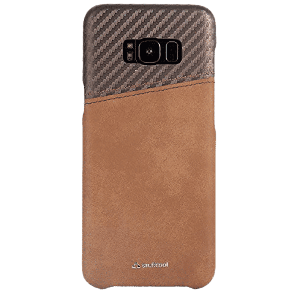 stuffcool Carafi PU Leather Back Cover for Samsung Galaxy S8 (Camera Protection, Brown)_1