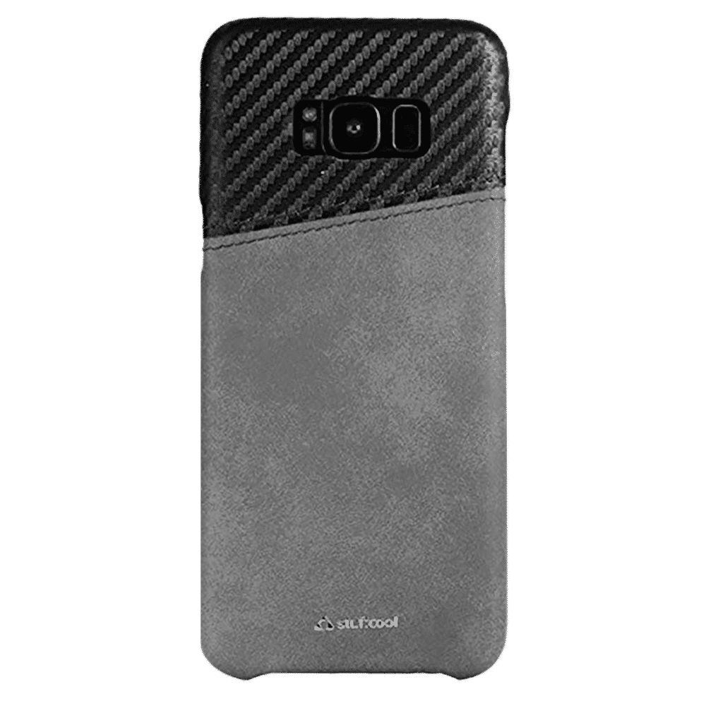 stuffcool Karafi Polyurethane Back Cover for Samsung Galaxy S8 Plus (Easy Access To All Ports, Black and Grey)_1