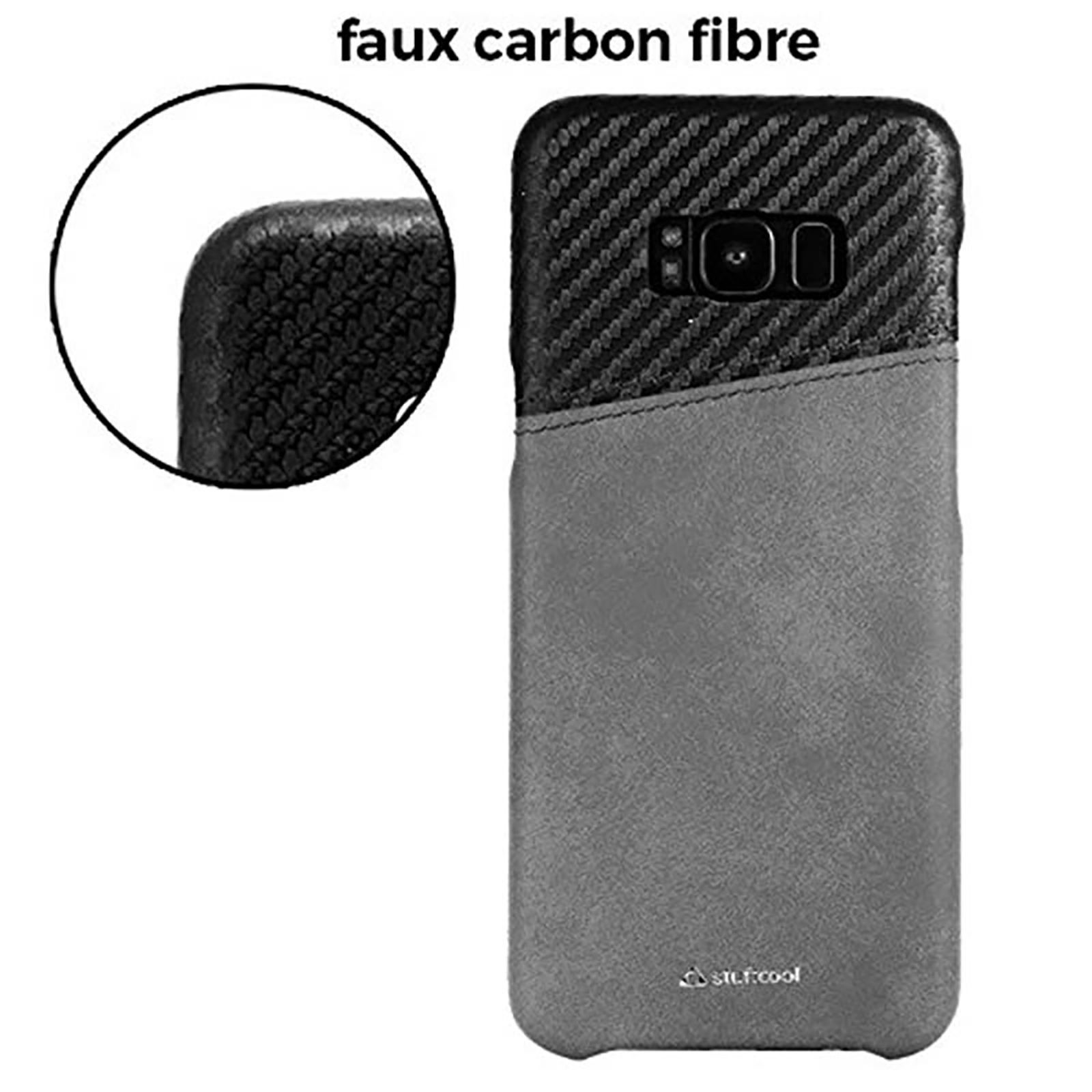 stuffcool Karafi Polyurethane Back Cover for Samsung Galaxy S8 Plus (Easy Access To All Ports, Black and Grey)_5