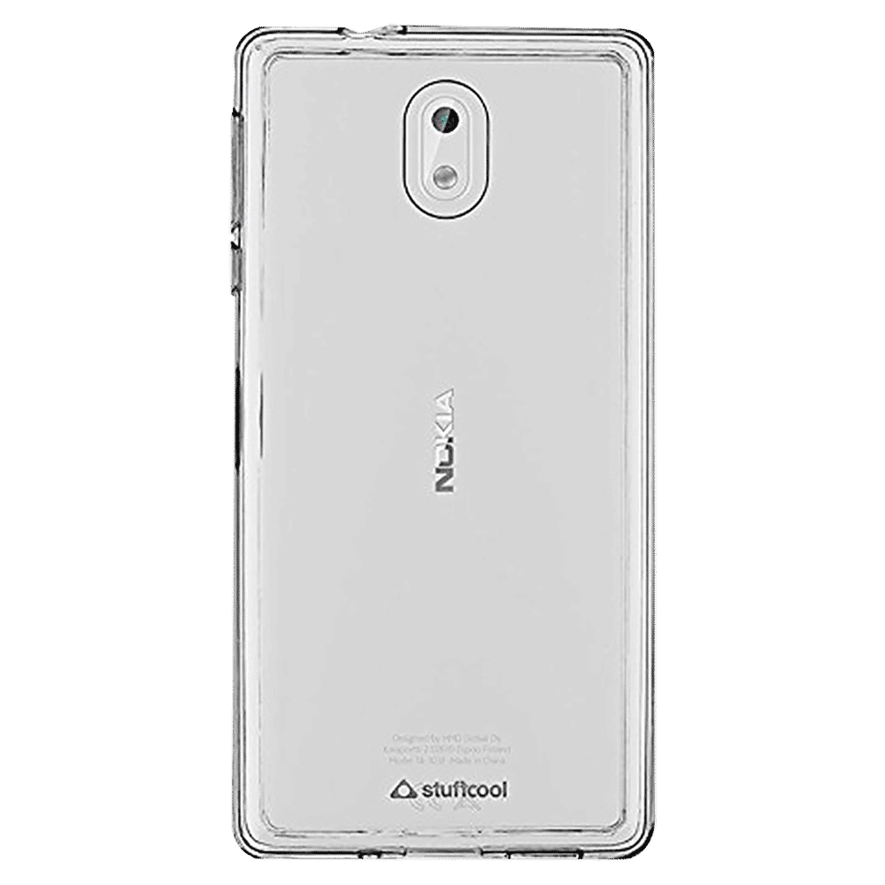 Stuffcool Blendo Hybrid Polycarbonate Back Cover for Nokia 3 (Camera Protection, Transparent)_1