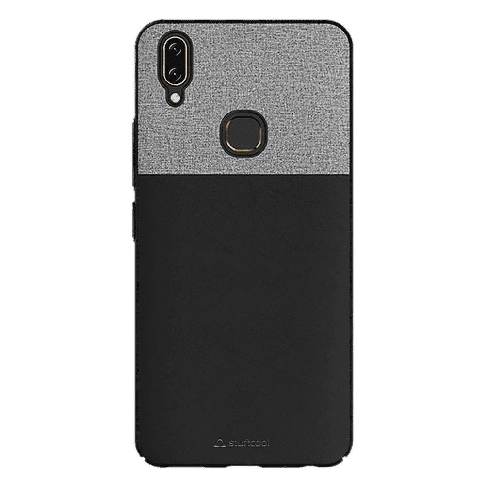 stuffcool Eto Sport Hard PU Leather Back Cover for Vivo V9 (Camera Protection, Black) stuffcool Eto Sport Hard PU Leather Back Cover for Vivo V9 (Camera Protection, Black)_1