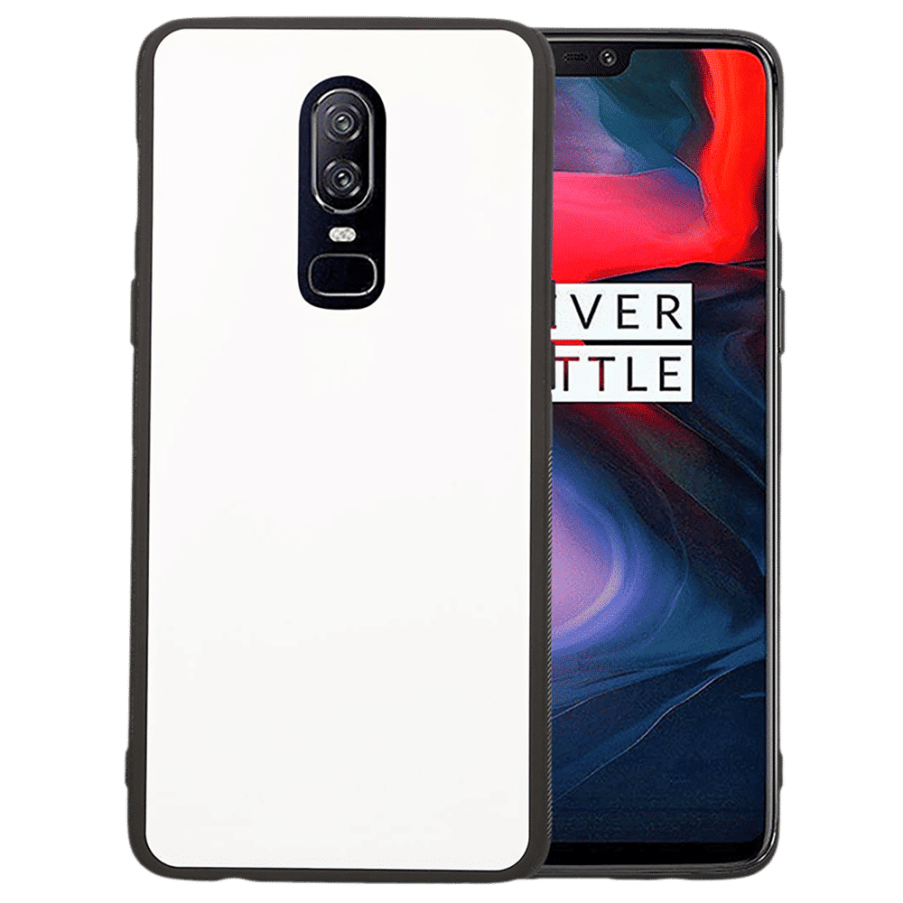 stuffcool Hard Plastic Back Cover for OnePlus 6 (Camera Protection, White)_1