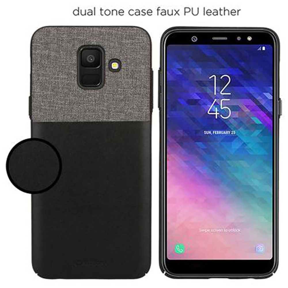 stuffcool Eto Sport PU Leather Back Cover for Samsung Galaxy A6 (Camera Protection, Black)_4