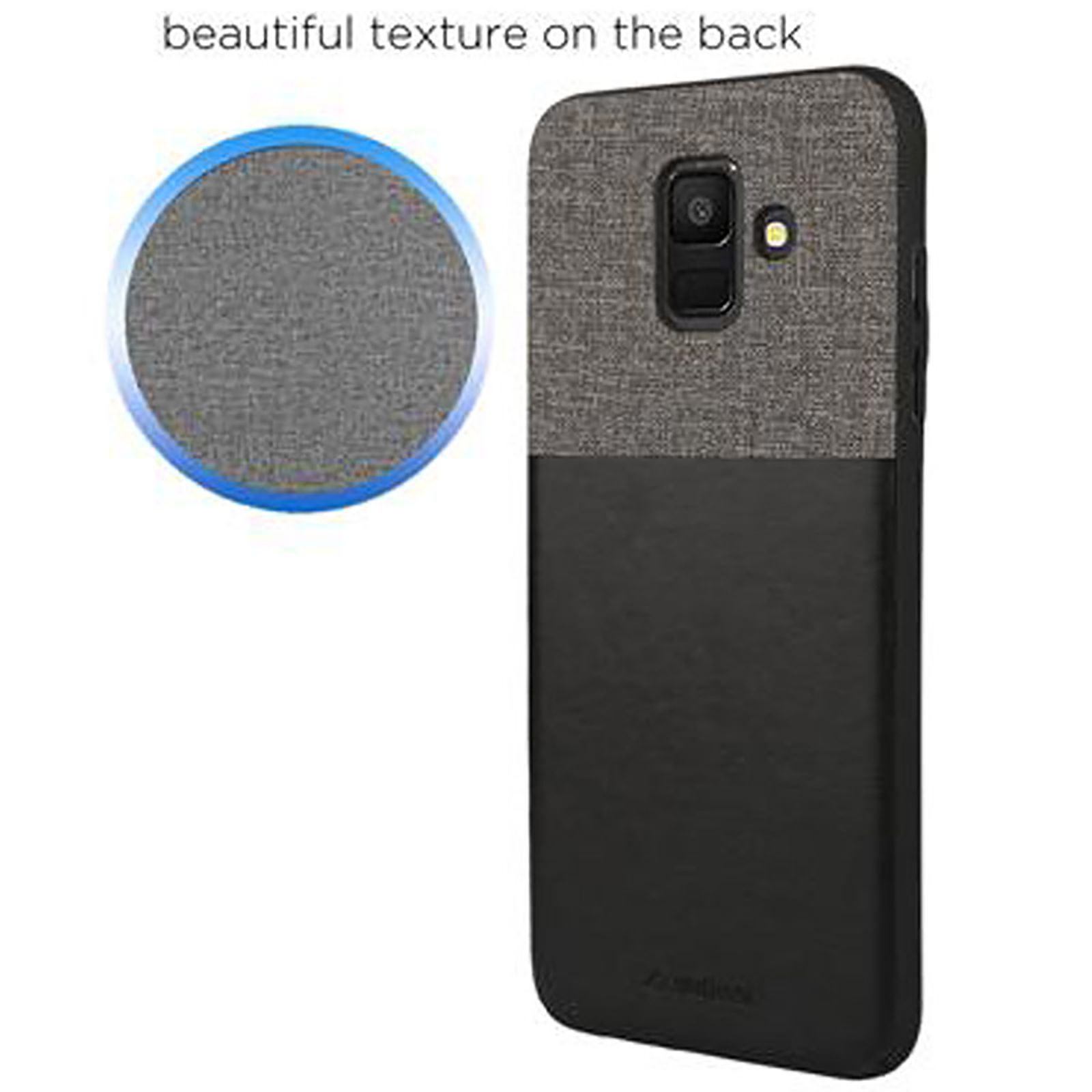 stuffcool Eto Sport PU Leather Back Cover for Samsung Galaxy A6 (Camera Protection, Black)_5