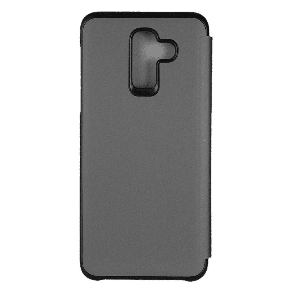 SAMSUNG Polyurethane Flip Cover for Galaxy J8 (Scratch Proof, Black)_4