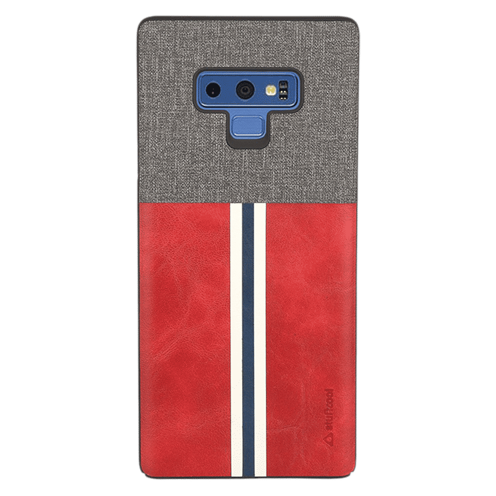 stuffcool Eto Sport PU Leather Back Cover for Samsung Galaxy Note 9 (Camera Protection, Red and Grey)_1