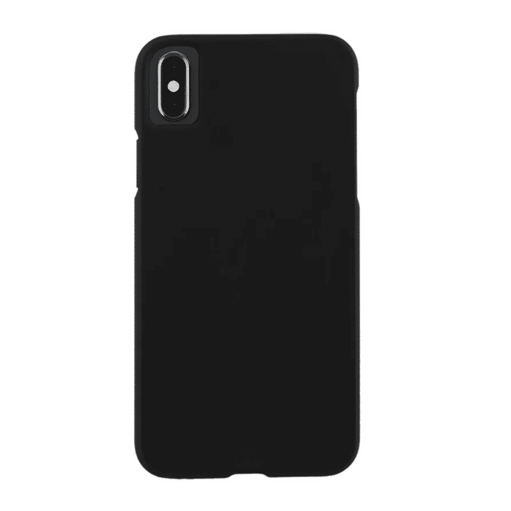 Case-Mate Premium Leather Back Cover for Apple iPhone XS Max (Wireless Charging Support, Black)_1