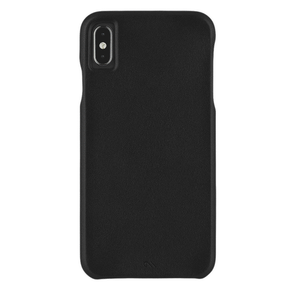 Case-Mate Barely There PU Leather Back Cover for Apple iPhone XS Max (Brushed Microfiber Interior, Black)_1