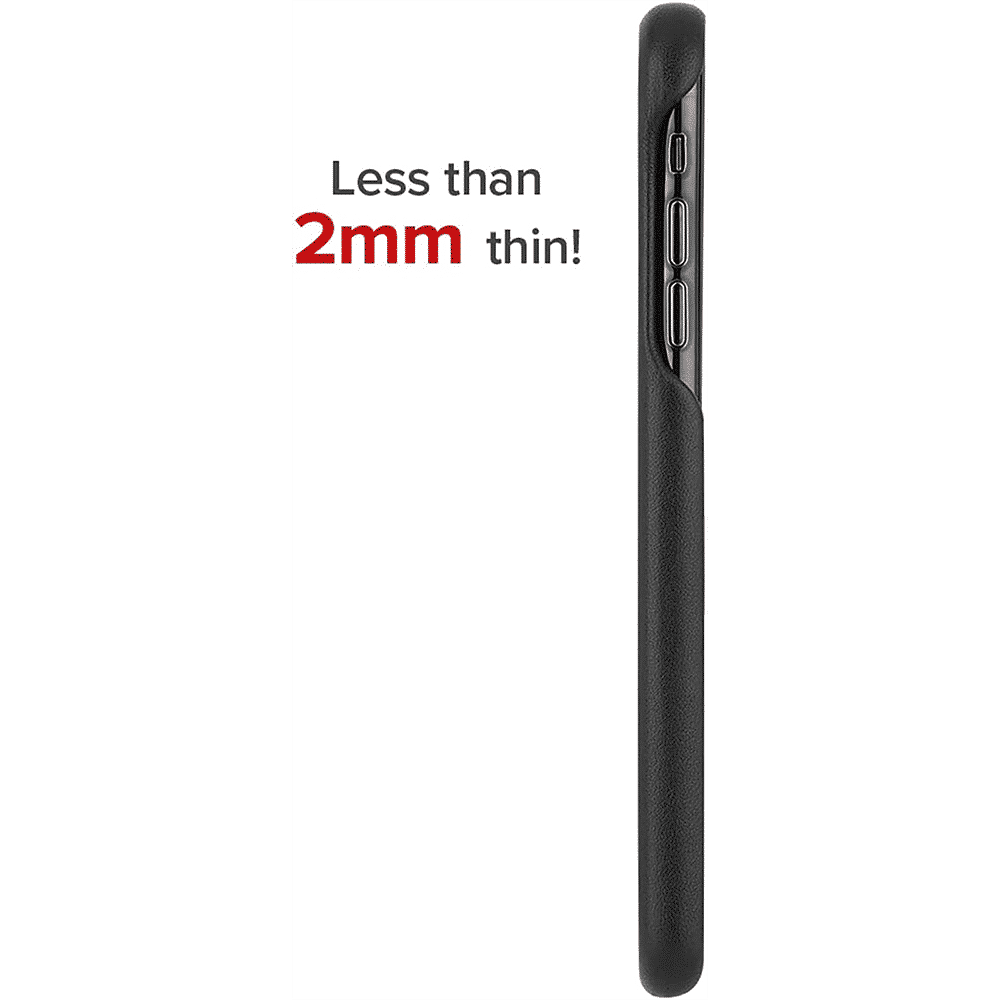 Case-Mate Barely There PU Leather Back Cover for Apple iPhone XS Max (Brushed Microfiber Interior, Black)_7