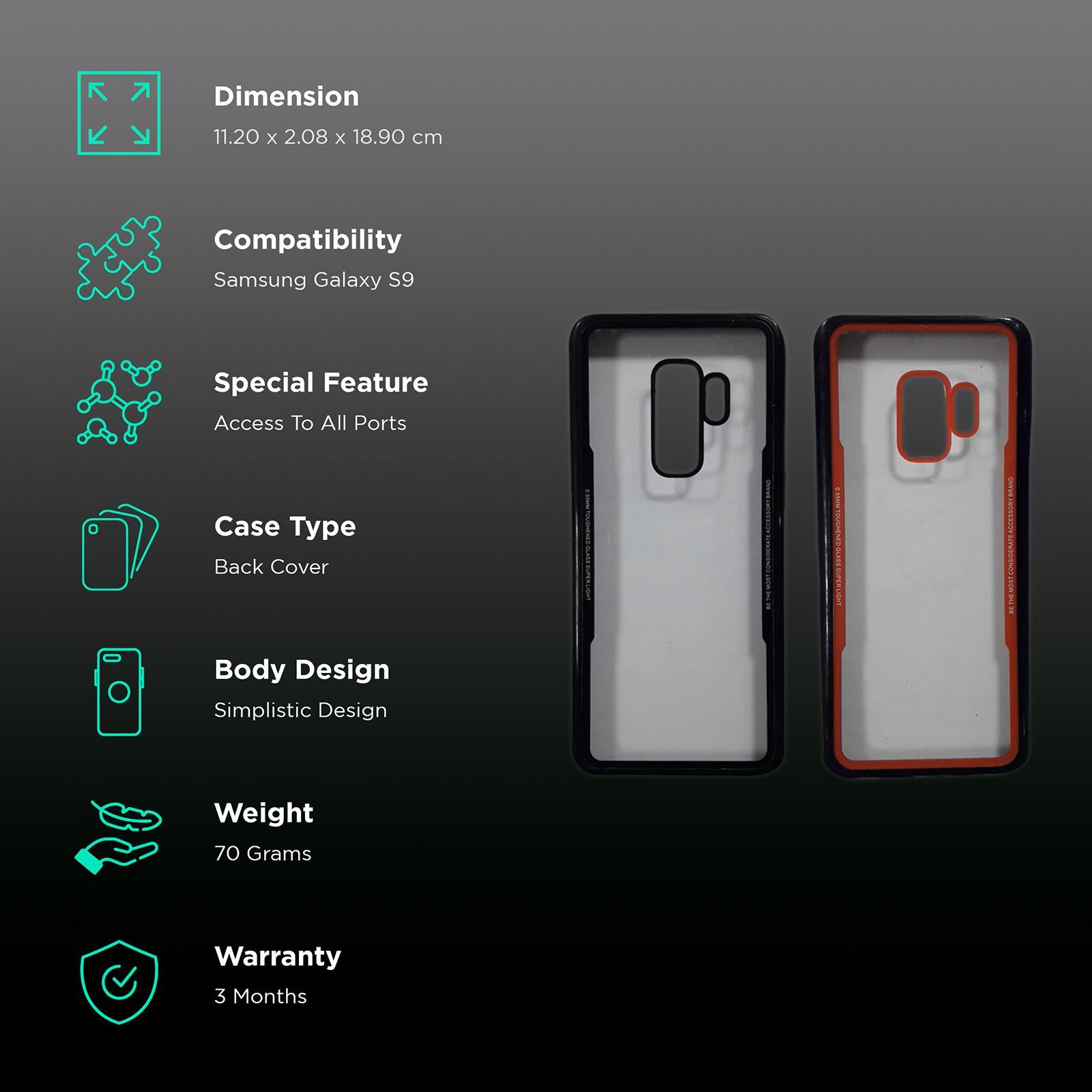 Brilyant Back Cover for Samsung Galaxy S9 (Camera Protection, Transparent)_2