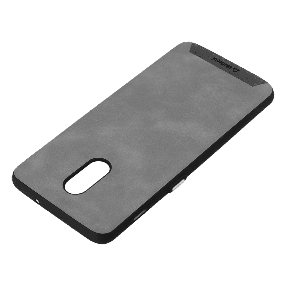 stuffcool Rego PU Leather Back Cover for OnePlus 6T (Camera Protection, Black)_6