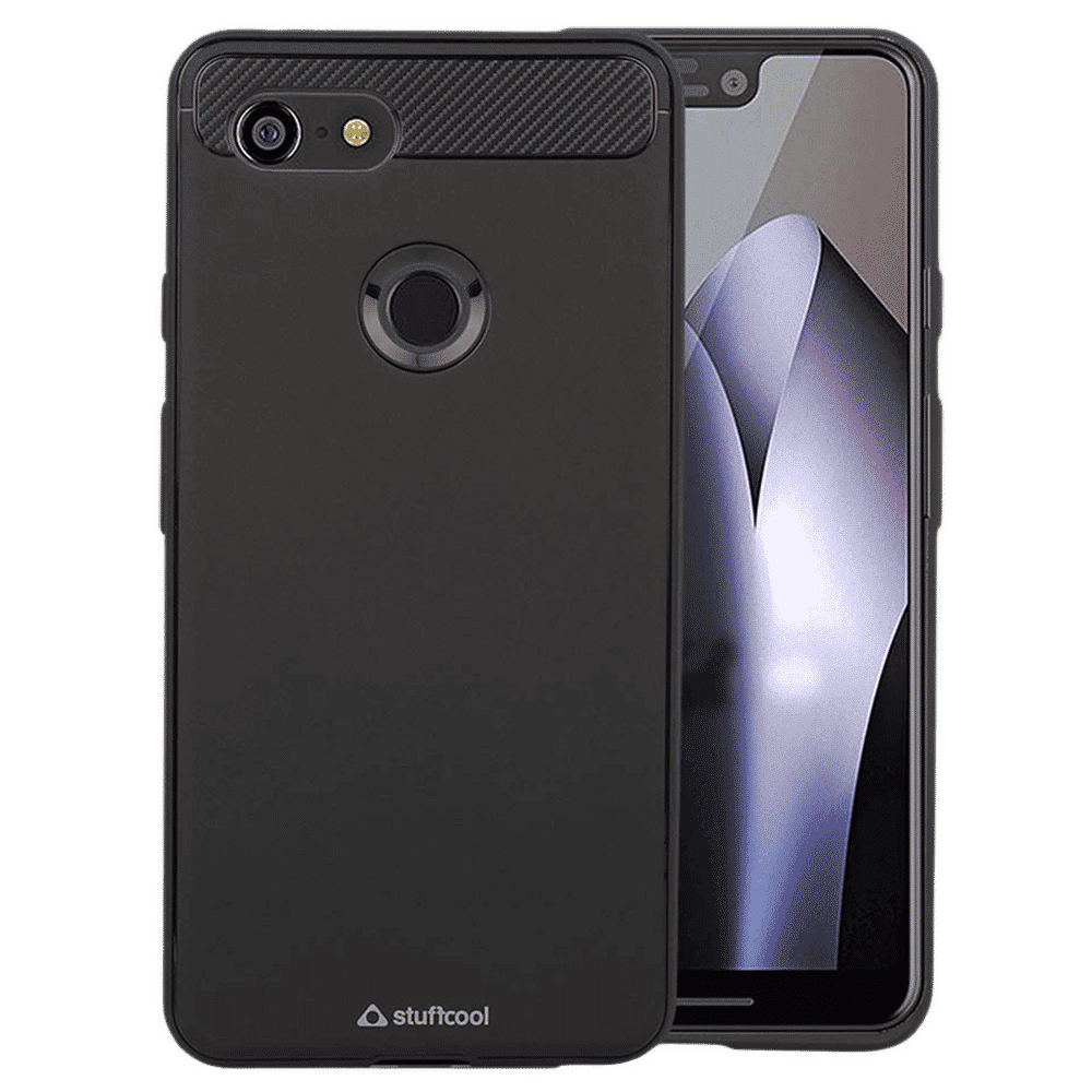 stuffcool Armour Polyurethane Back Cover for Google Pixel 3 (Camera Protection, Black)_1