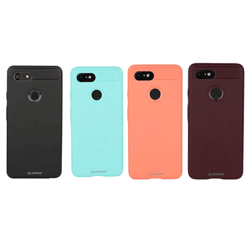 stuffcool Armour Plastic Back Cover for Google Pixel 3 XL (Camera Protection, Black)_1