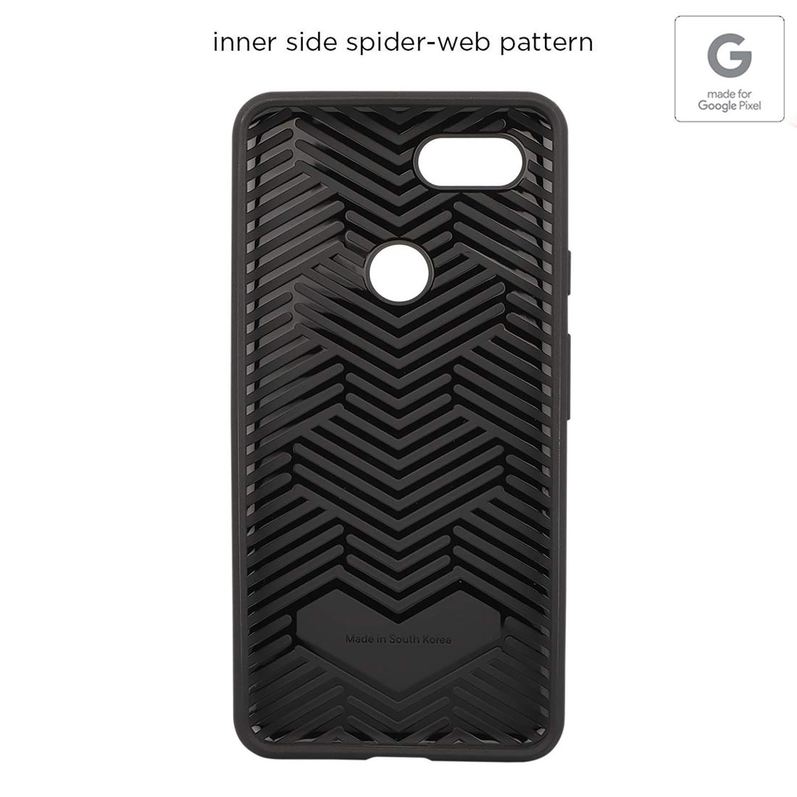 stuffcool Armour Plastic Back Cover for Google Pixel 3 XL (Camera Protection, Black)_8