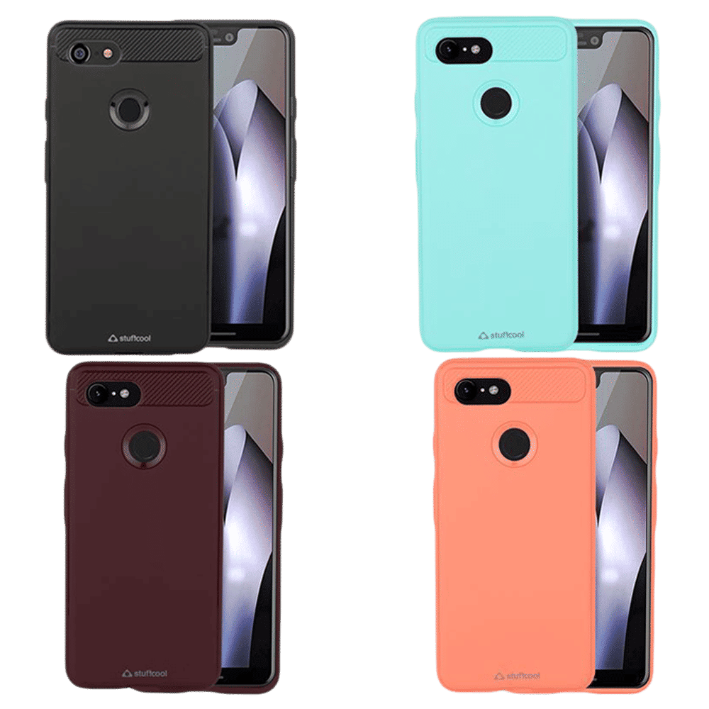 stuffcool Armour Plastic Back Cover for Google Pixel 3 XL (Camera Protection, Black)_3