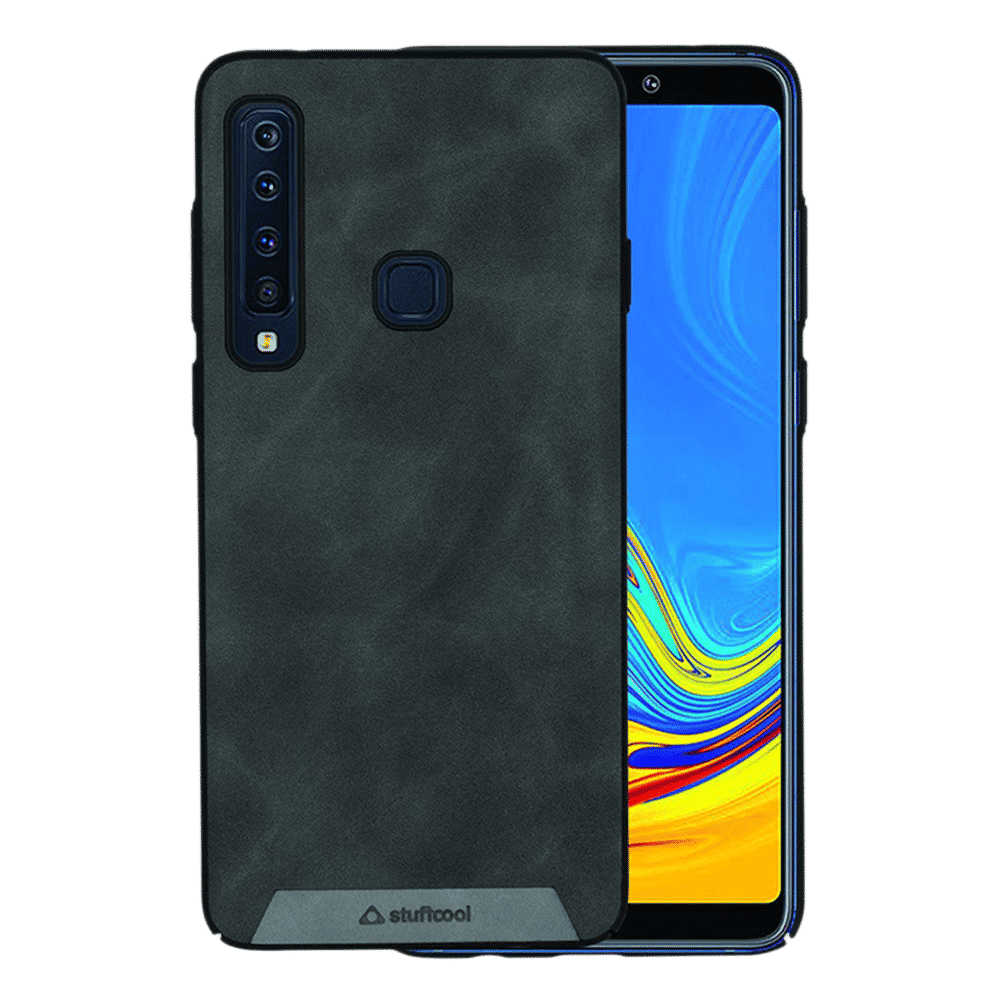 stuffcool Rego PU Leather Back Cover for Samsung Galaxy A9 2018 (Camera Protection, Black)_1