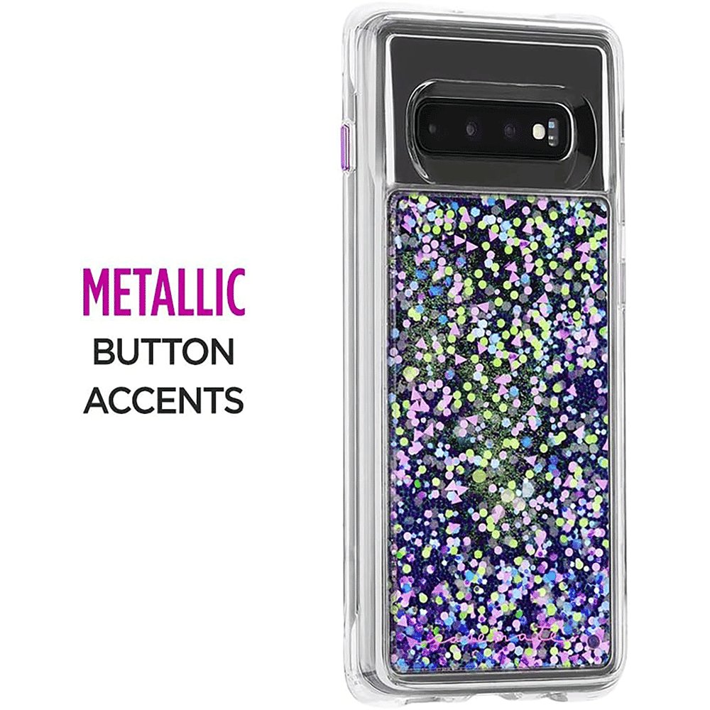 Case-Mate Waterfall Glitter Polycarbonate Back Cover for Samsung Galaxy S10 (Drop Protection, Purple Glow)_9