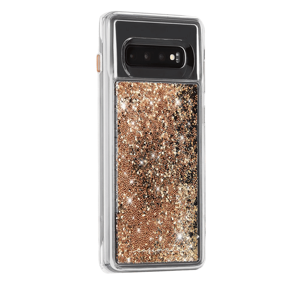 Case-Mate Waterfall Glitter Polycarbonate Back Cover for Samsung Galaxy S10 (Drop Protection, Gold)_4