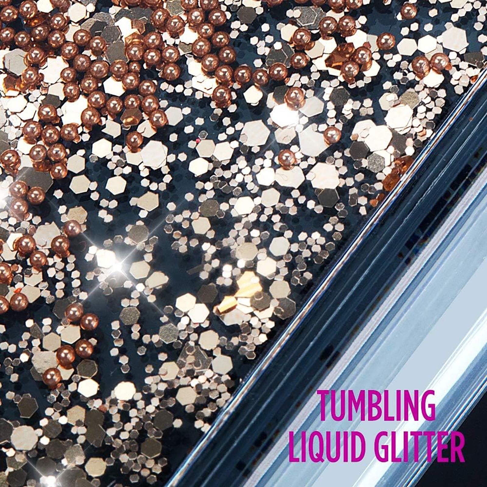 Case-Mate Waterfall Glitter Polycarbonate Back Cover for Samsung Galaxy S10 (Drop Protection, Gold)_6