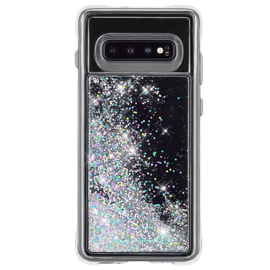 Case-Mate Waterfall Glitter Polycarbonate Back Cover for Samsung Galaxy S10 (Drop Protection, Iridescent Diamond)_1
