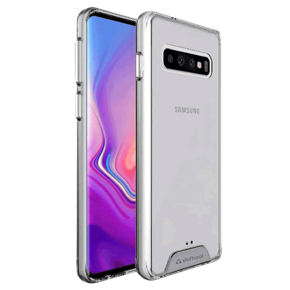 stuffcool Ice Hard Plastic Back Cover for Samsung Galaxy S10 (Raised Lip Protection, Transparent)_3