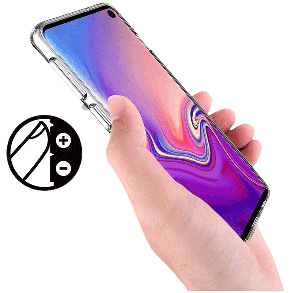 stuffcool Ice Hard Plastic Back Cover for Samsung Galaxy S10 (Raised Lip Protection, Transparent)_5