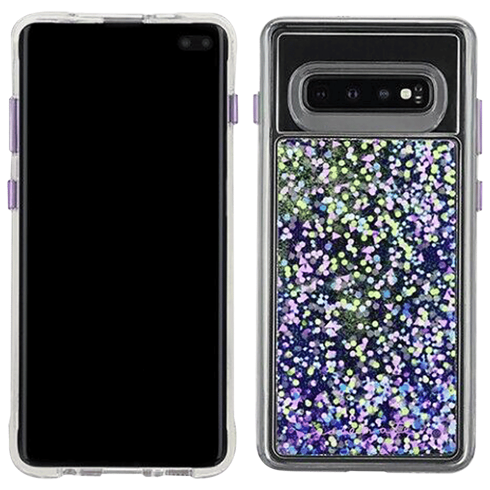 Case-Mate Waterfall Glitter Polycarbonate Back Cover for Samsung Galaxy S10 Plus (Drop Protection, Purple Glow)_1