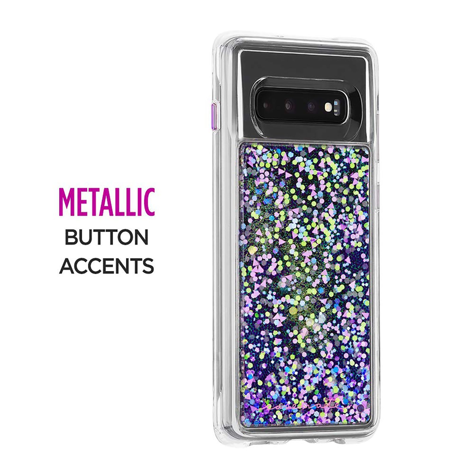 Case-Mate Waterfall Glitter Polycarbonate Back Cover for Samsung Galaxy S10 Plus (Drop Protection, Purple Glow)_9