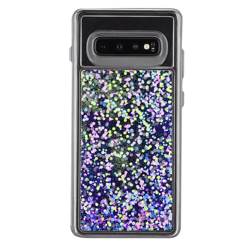 Case-Mate Waterfall Glitter Polycarbonate Back Cover for Samsung Galaxy S10 Plus (Drop Protection, Purple Glow)_4