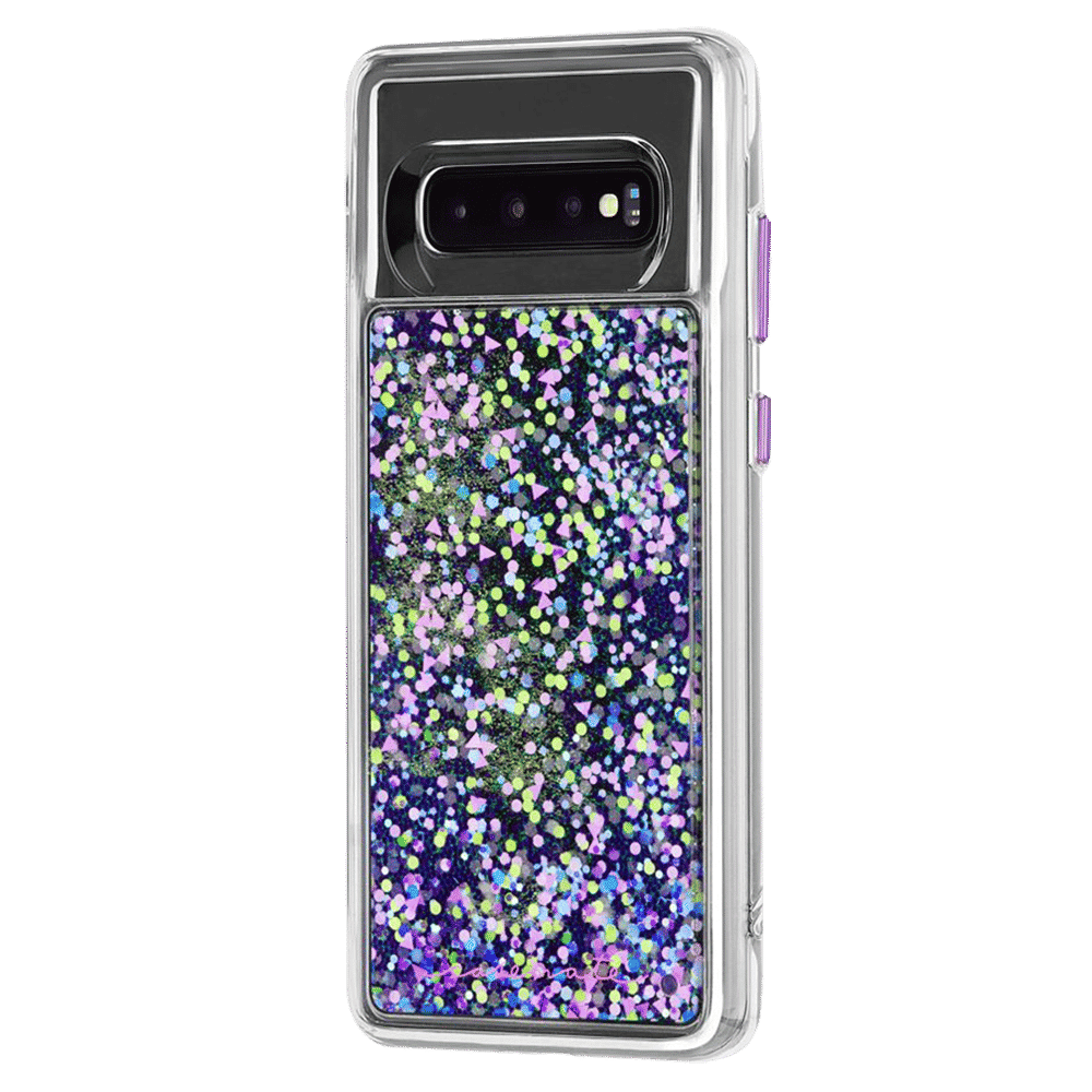 Case-Mate Waterfall Glitter Polycarbonate Back Cover for Samsung Galaxy S10 Plus (Drop Protection, Purple Glow)_5