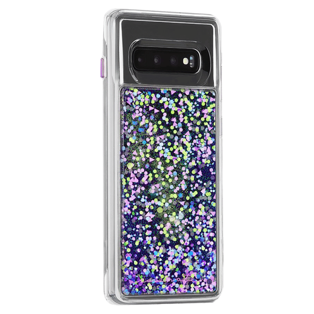 Case-Mate Waterfall Glitter Polycarbonate Back Cover for Samsung Galaxy S10 Plus (Drop Protection, Purple Glow)_6