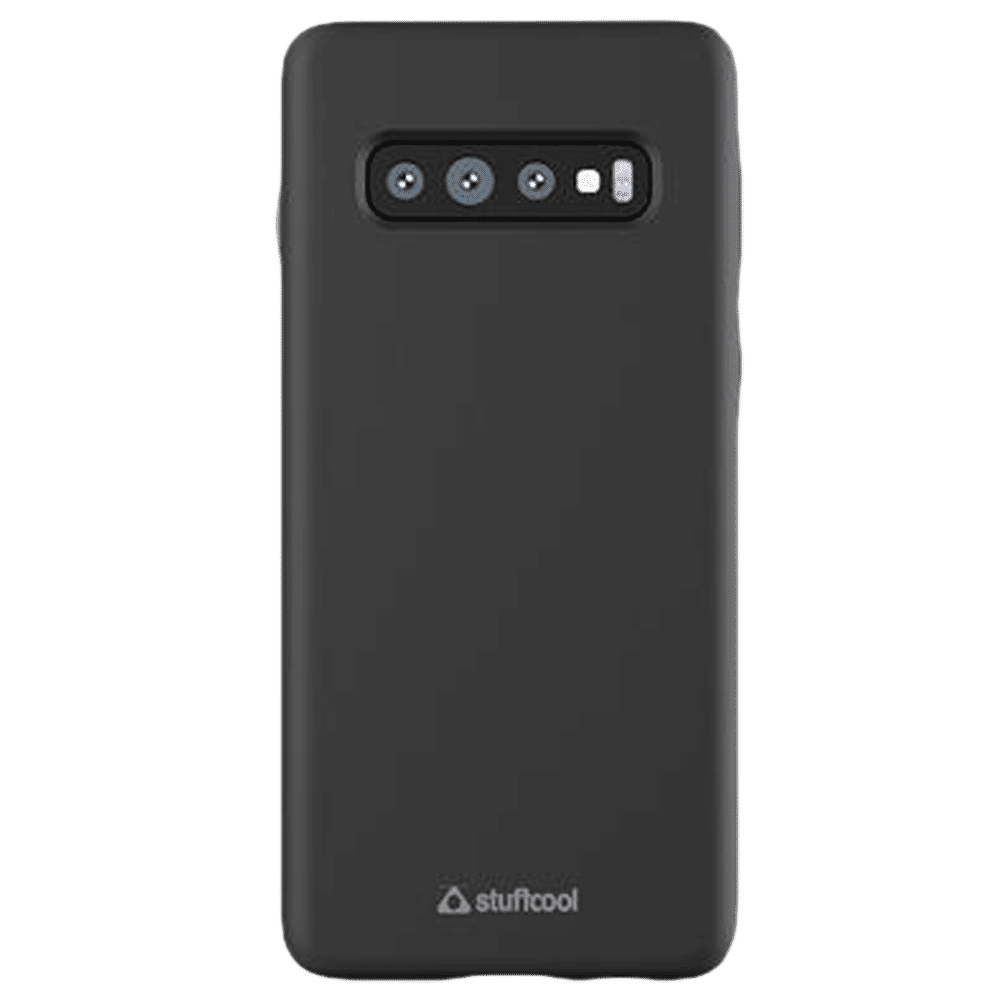 stuffcool Silo Soft Silicone Back Cover for Samsung Galaxy S10 Plus (Camera Protection, Black)_1