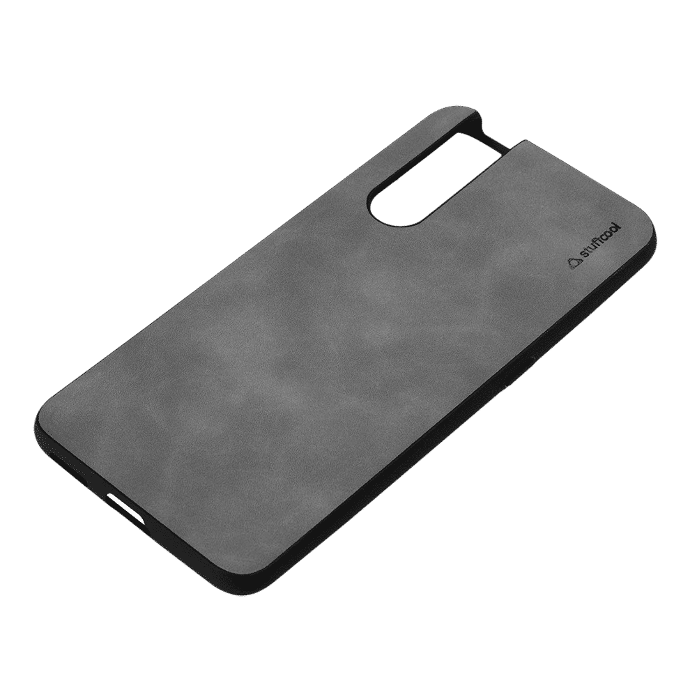 stuffcool Rego PU Leather Back Cover for Vivo V15 Pro (Camera Protection, Grey)_8