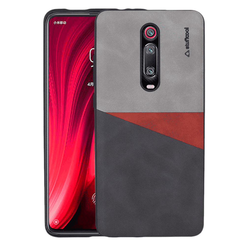 stuffcool Trio PU Leather Back Cover for Redmi K20 and K20 Pro (Camera Protection, Black and Grey)_3
