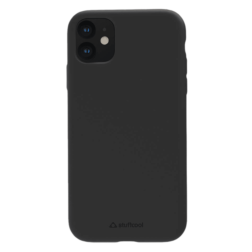 stuffcool Silo Soft and Smooth Silicone Back Cover for Apple iPhone 11 (Camera Protection, Black)_3