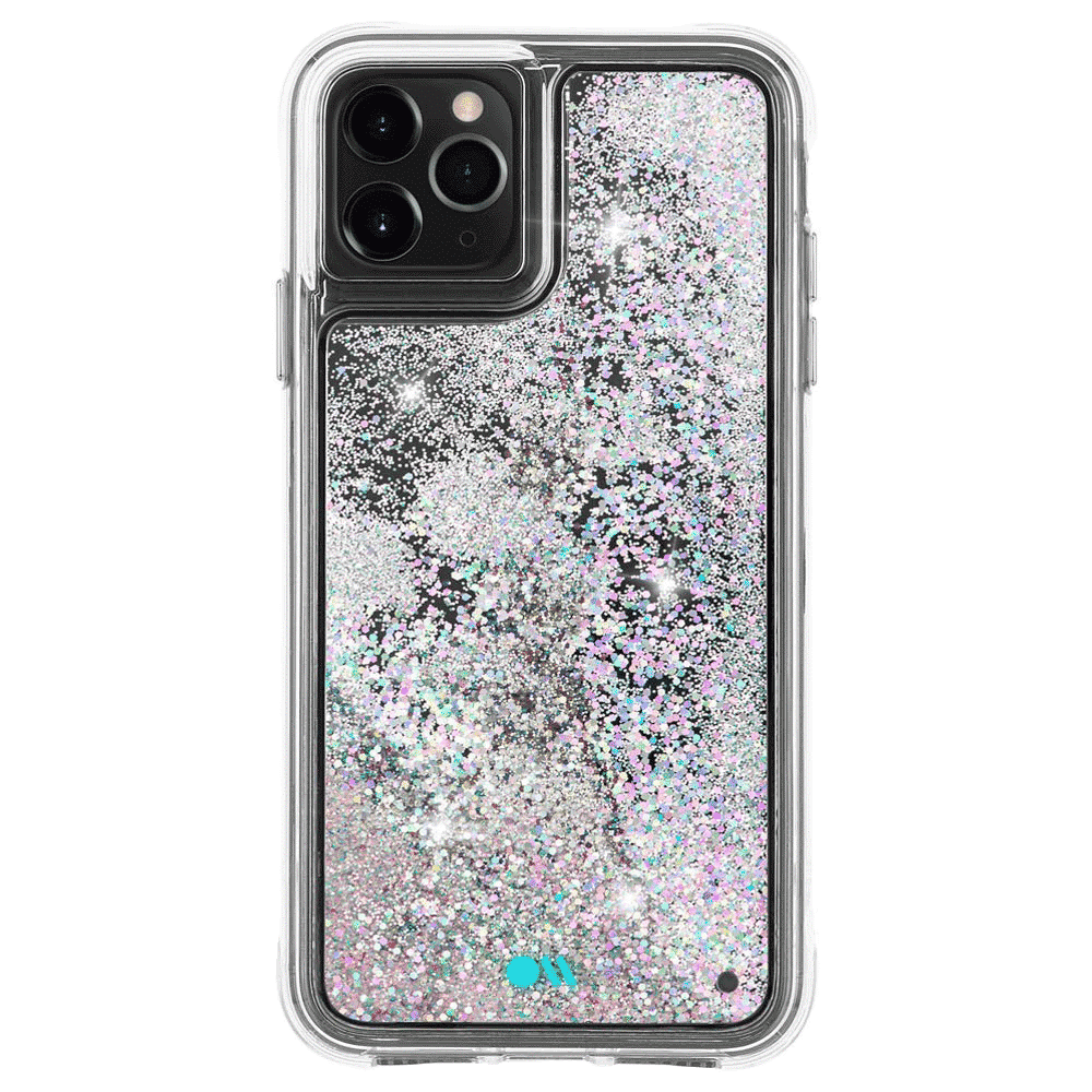 Case-Mate Waterfall Glitter Polycarbonate Back Cover for Apple iPhone 11 Pro (Wireless Charging Compatible, Iridescent Diamond)_1