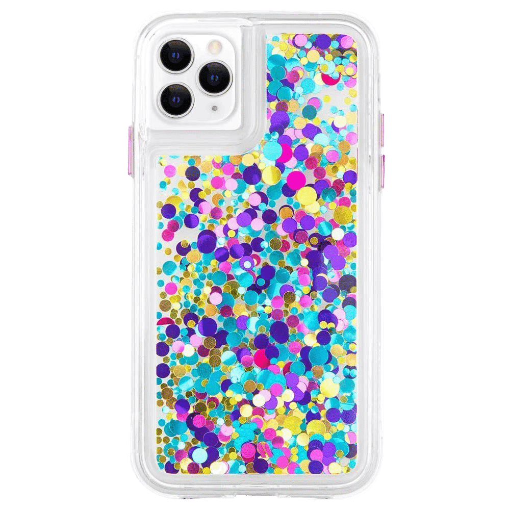Case-Mate Waterfall Glitter Polycarbonate Back Cover for Apple iPhone 11 Pro (Wireless Charging Compatible, Confetti)_1