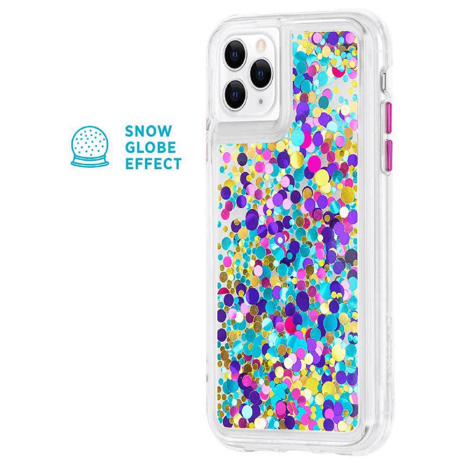 Case-Mate Waterfall Glitter Polycarbonate Back Cover for Apple iPhone 11 Pro (Wireless Charging Compatible, Confetti)_3