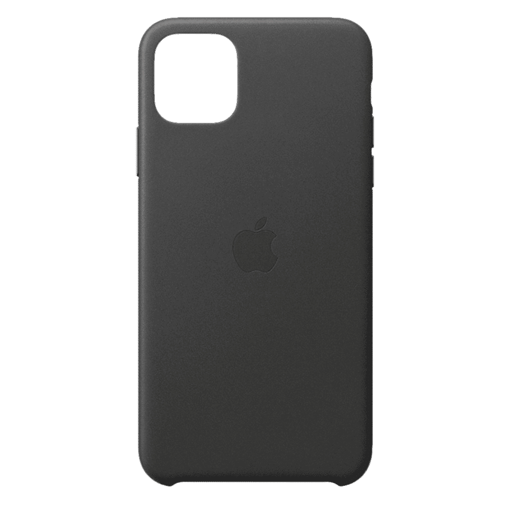 Apple MX0E2ZM/A Leather Back Cover for iPhone 11 Pro Max (Microfiber Lining, Black)_1