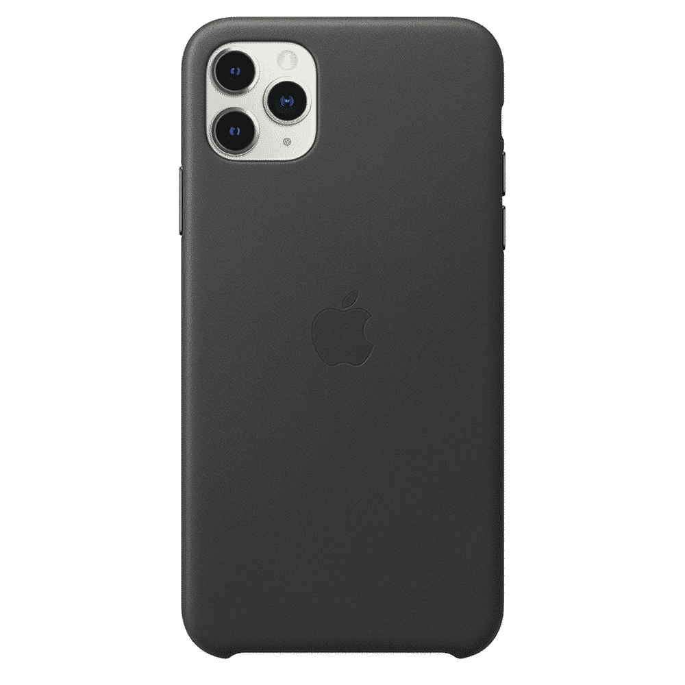 Apple MX0E2ZM/A Leather Back Cover for iPhone 11 Pro Max (Microfiber Lining, Black)_3