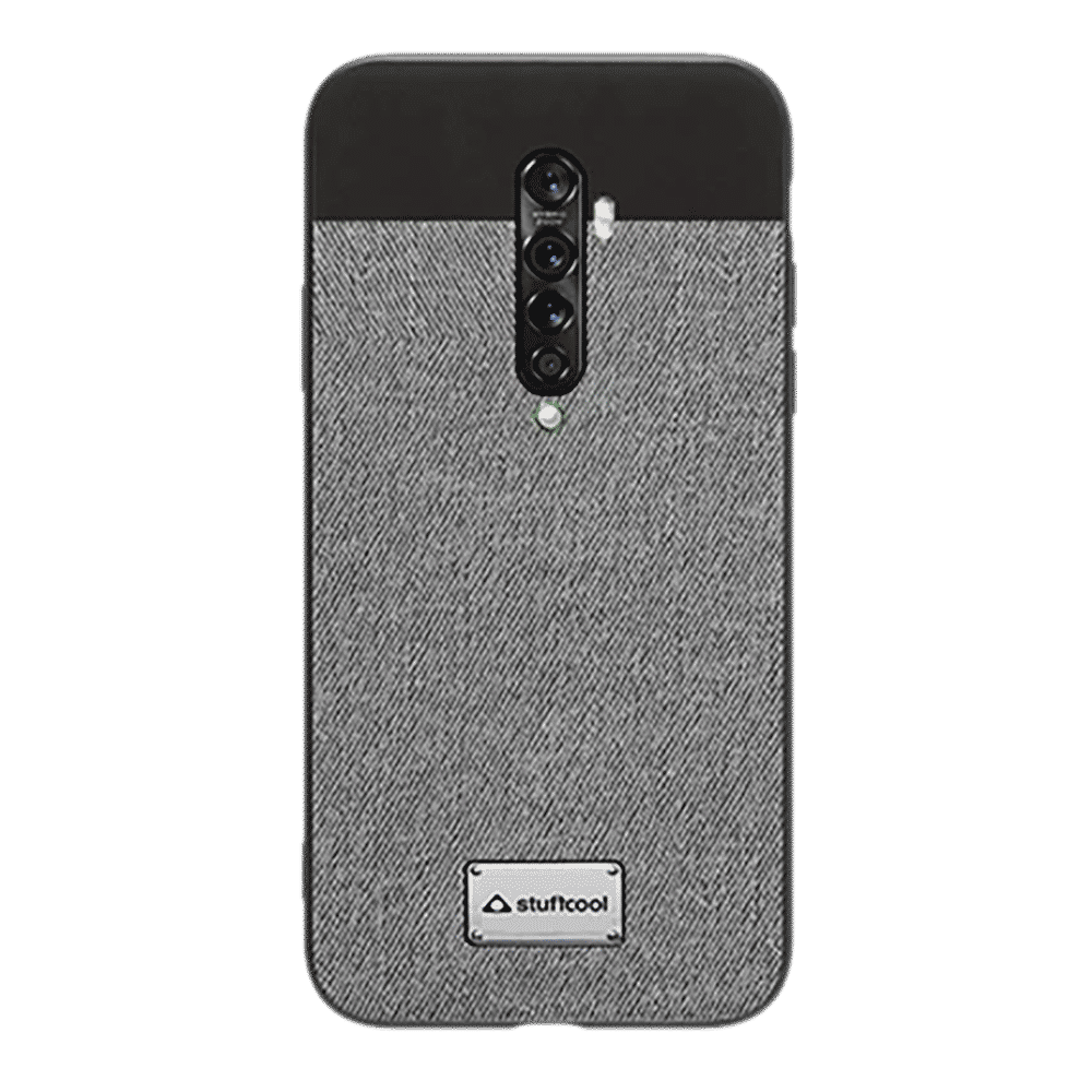 stuffcool Bon Leather Back Cover for Oppo Reno 2 (Camera Protection, Grey) stuffcool Bon Leather Back Cover for Oppo Reno 2 (Camera Protection, Grey)_1